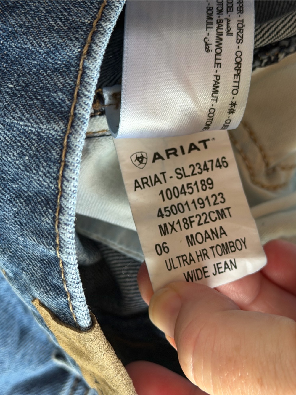 Ariat tomboy wide leg ultra high rise button fly jeans - Picture 13 of 13